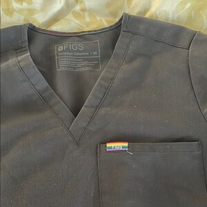 Figs Charcoal Scrub Top- Pride Edition